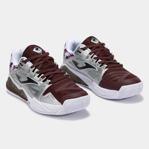 Joma SPIN 2512 Erkek Gri Bordo Tenis/Padel Ayakkabısı - 2