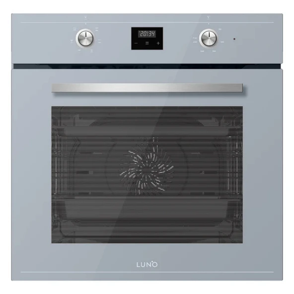 LUNO Gri Cam Ankastre Set - 3481S Davlumbaz - L638S01 Ocak - F502S01 Fırın - 4