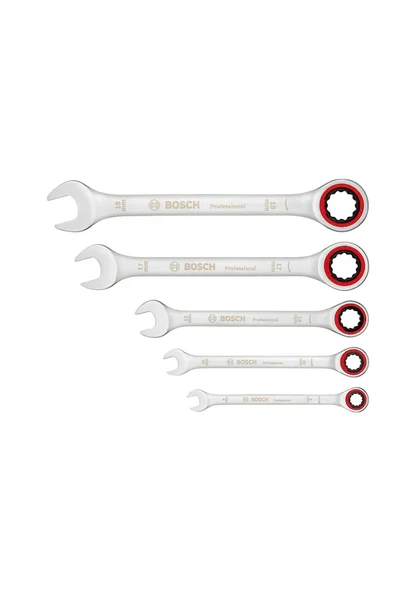 Bosch Profesyonel Cırcırlı Anahtar Seti 5 Parça - 1600A02Z3D ürün görseli 1