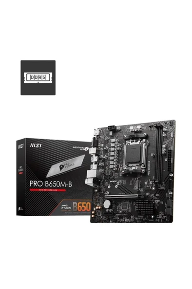 MSI Pro B650M-B AMD AM5 DDR5 Micro ATX Anakart Outlet ürün görseli 1