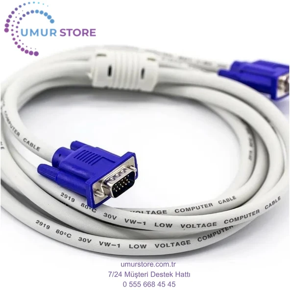 Primex SLX-143 VGA F/m 15P 3 Metre VGA Uzatma Kablosu Beyaz, Erkek Dişi VGA Kablo - Resim 2
