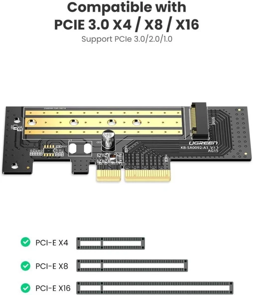 Ugreen PCIe 3.0 M.2 Nvme ve Ngff Okuyucu Adaptör Kartı Teşhir - 2