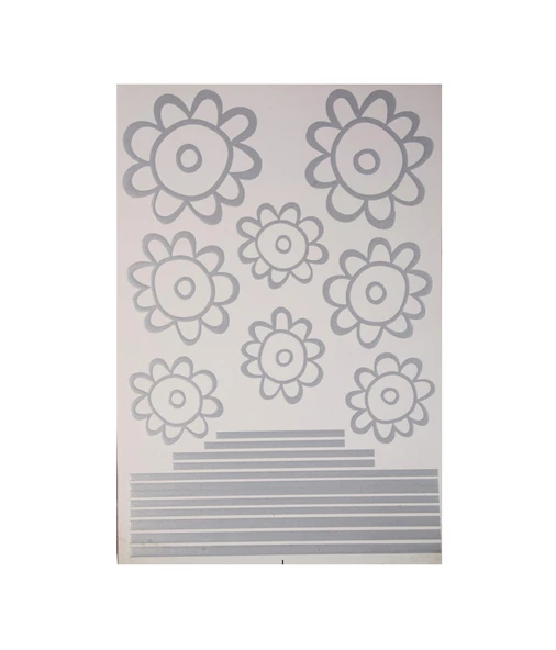 DEFTER STİCKER,LAPTOP STİCKER  GRİ PAPATYALI  PVC 48X33X0,5CM - Resim 3