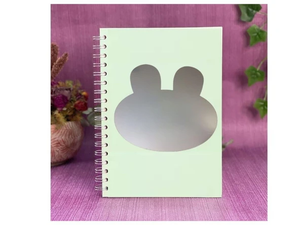 DEFTER STİCKER,LAPTOP STİCKER  AYNALI TAVŞAN ŞEKİLLİ 20X20X0,6CM - Resim 2