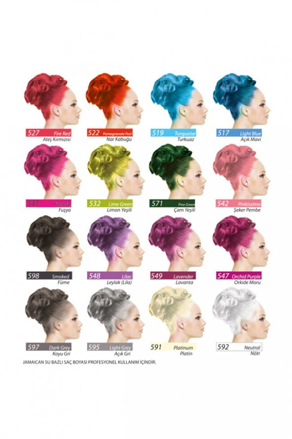 Jamaican Jeans , Crazy Color Boya Kırmızı Siyah - Resim 4