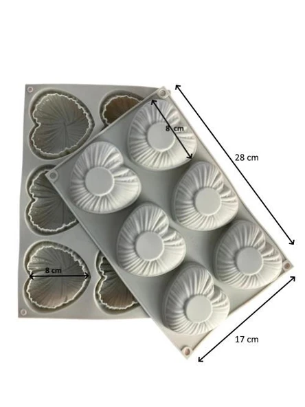 Pastaland Silikon Kek Kalıbı Tırtıklı Kalpli - Resim 2