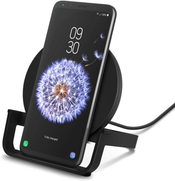 Belkin BoostCharge Kablosuz Şarj Standı, 10 W, iPhone 15, 14, 13, 12, SE, 11, XS, XR, X, Samsung Galaxy, Google uyumlu, Hızlı Şarj Cihazı, Siyah, WIB001vfBK Teşhir - 2