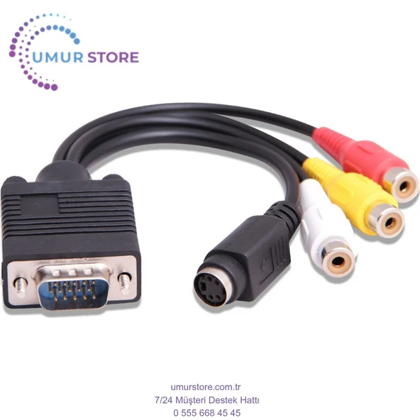 Q-VSV VGA-SVİDEO Kompozit Dönüştürücü ürün görseli 1