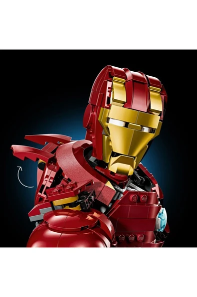 LEGO ® ǀ Marvel Iron Man MK4 Büstü 76327 - 18+ Minifigür İçeren Model Yapım Seti (436 Parça) - 10