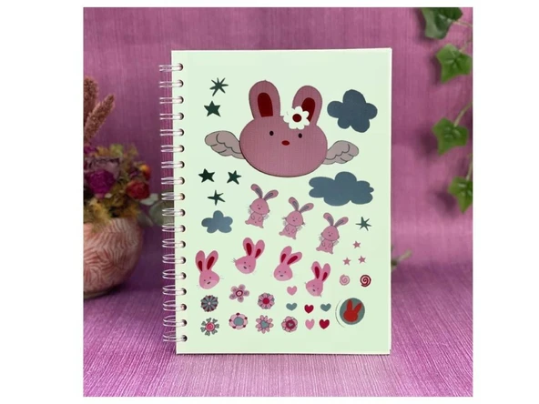 DEFTER STİCKER,LAPTOP STİCKER TAVŞAN DESENLİ PVC 70X50X0,5CM - Resim 2