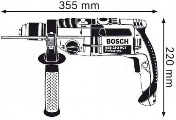 Bosch GSB 21-2 RCT 1300 W Darbeli Matkap Teşhir - 2