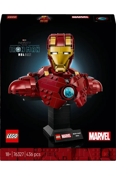 LEGO ® ǀ Marvel Iron Man MK4 Büstü 76327 - 18+ Minifigür İçeren Model Yapım Seti (436 Parça)