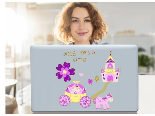 DEFTER STİCKER,LAPTOP STİCKER PRENSES DESENLİ PVC 70X50X0,5CM
