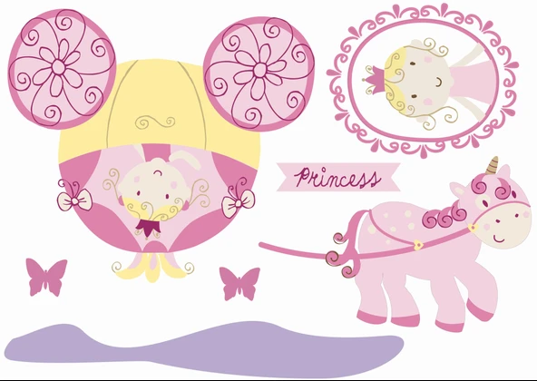 DEFTER STİCKER,LAPTOP STİCKER PRENSES DESENLİ PVC 70X50X0,5CM - 3