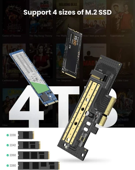 Ugreen PCIe 3.0 M.2 Nvme ve Ngff Okuyucu Adaptör Kartı Teşhir - 3