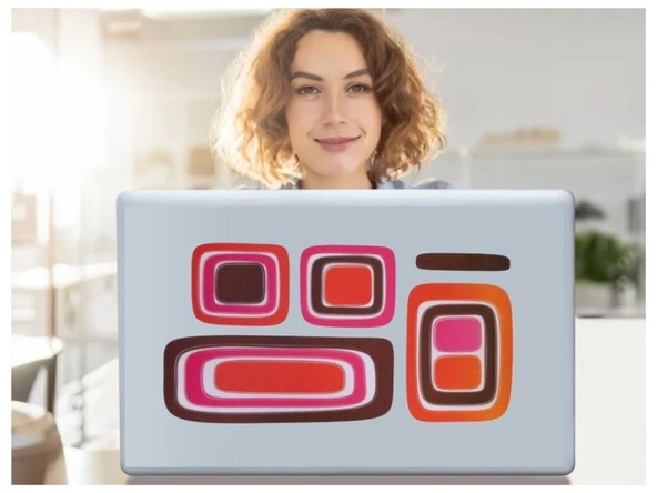 DEFTER STİCKER,LAPTOP STİCKER  KARELİ DESEN PVC 61X30X0,5CM