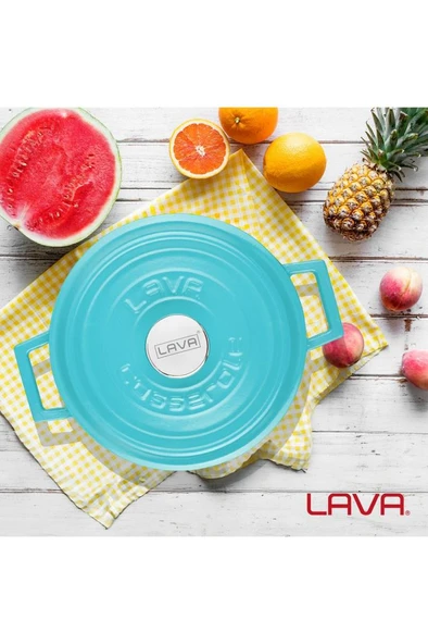 Lava Spring Yuvarlak 24 cm Döküm Tencere Outlet - 7