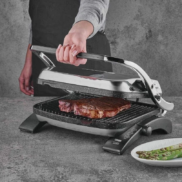 Korkmaz A328-05 Tostkolik Inox 1800 W Granit Tost Makinesi Teşhir - Resim 6