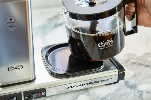 Moccamaster Select Kırmızı Cam Potlu Filtre Kahve Makinesi Teşhir - Resim 6