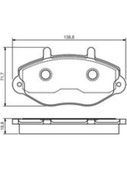 Fren Balatası Ön TRANSIT T15 88>06 ürün görseli 1