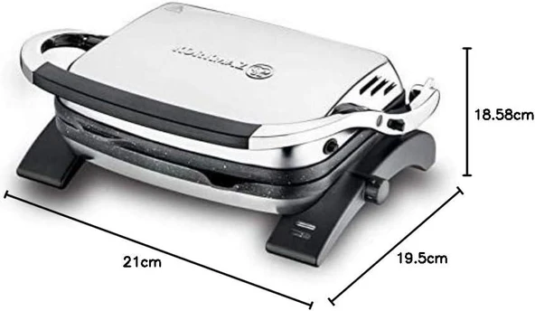 Korkmaz A328-05 Tostkolik Inox 1800 W Granit Tost Makinesi Teşhir - Resim 2