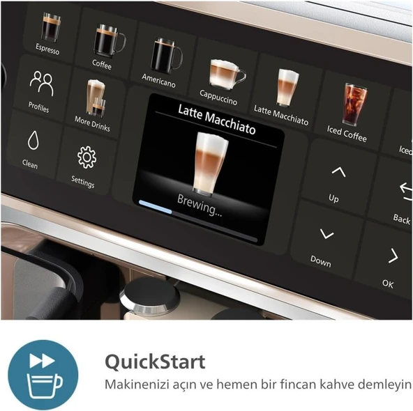 Philips 5500 Serisi LatteGo EP5543/80 Tam Otomatik Espresso Makinesi Teşhir - Resim 6