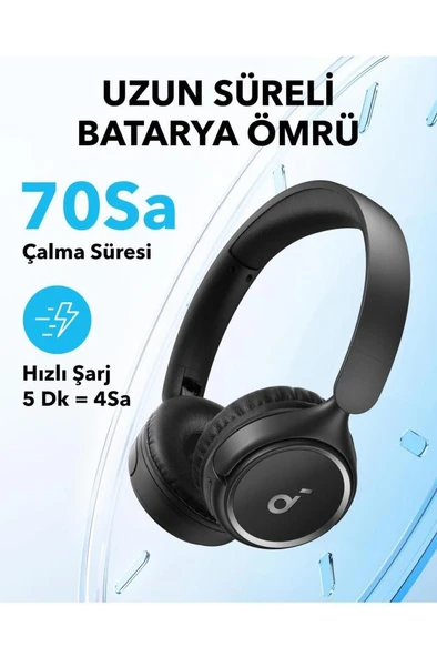 Anker SoundCore H30i Siyah Kulak Üstü Bluetooth Kulaklık Teşhir - Resim 2