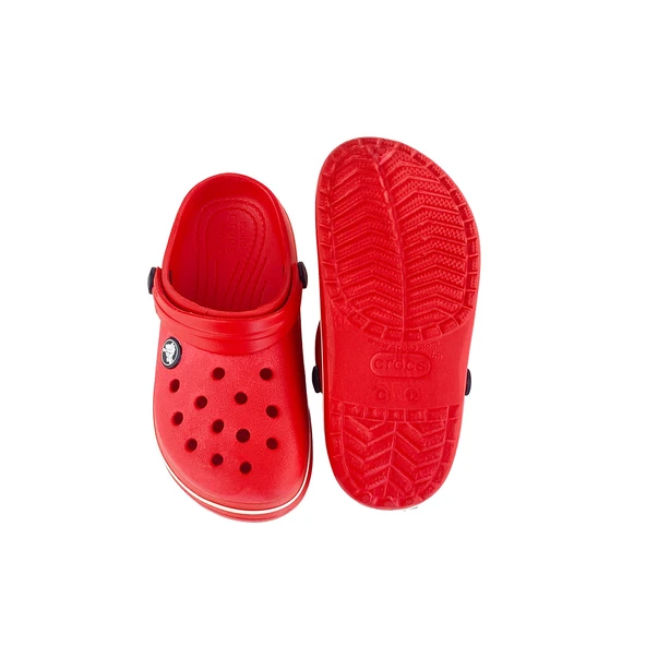 ÇOCUK CROCS CROCBAND İCONİC COMFORT TERLİK KIRMIZI BEYAZ - Resim 5