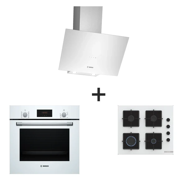 Bosch Ankastre Set HBF512BW1T, POP6C2P30O, DWK64PJ20T