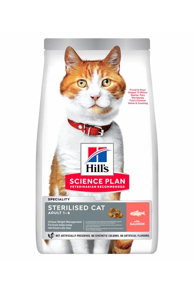 Hill's Science Plan Somonlu Kısırlaştırılmış Yetişkin Kedi Maması 3 kg - 1