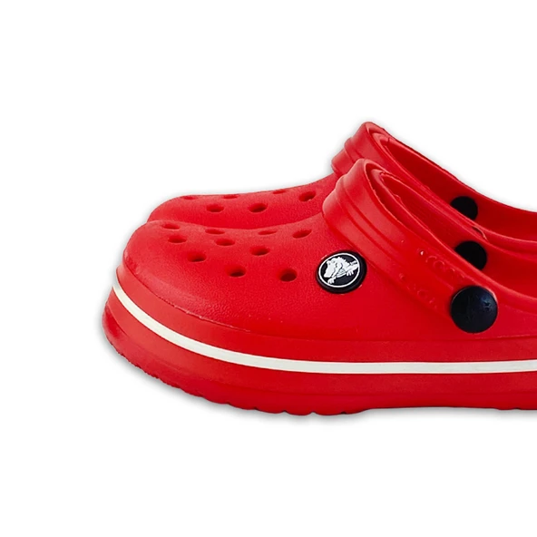 ÇOCUK CROCS CROCBAND İCONİC COMFORT TERLİK KIRMIZI BEYAZ - Resim 2