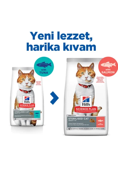 Hill's Science Plan Somonlu Kısırlaştırılmış Yetişkin Kedi Maması 3 kg - 4