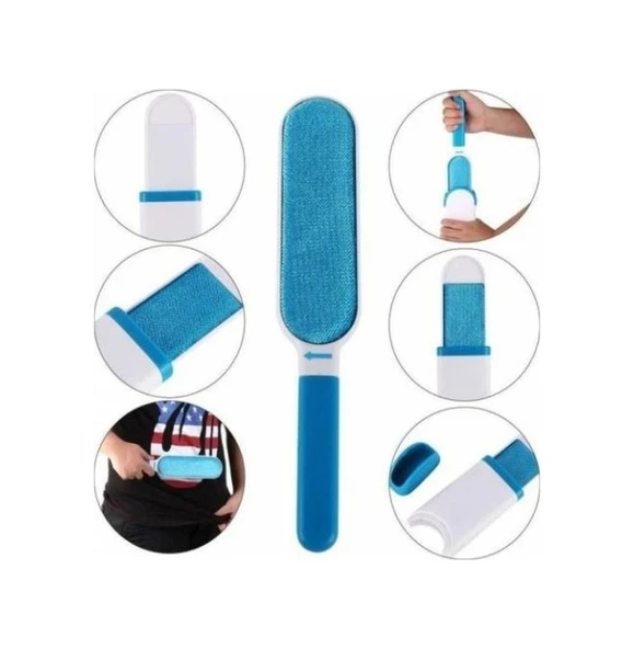 Tüy Toz Temizleyici Fırça Seti 2Li Mavi  Kutulu - Resim 3