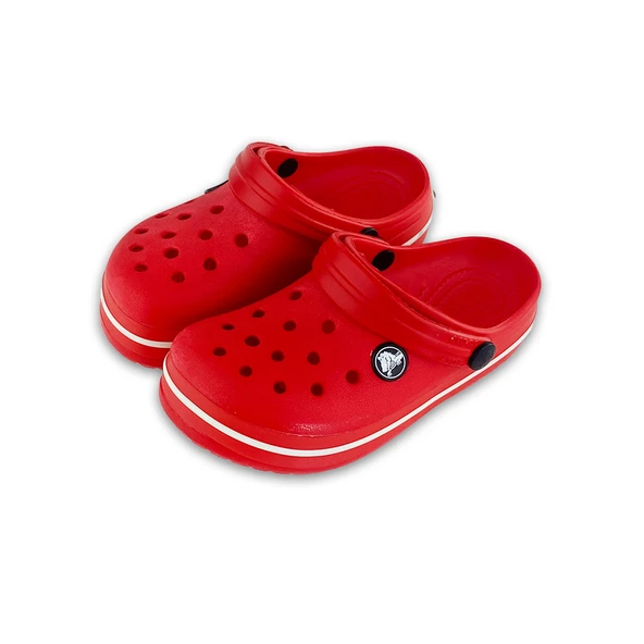 ÇOCUK CROCS CROCBAND İCONİC COMFORT TERLİK KIRMIZI BEYAZ ürün görseli 1