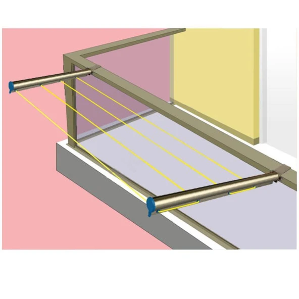 Balkon Kurutma Askısı Bronz Kare Korkuluk 60x25 - 2
