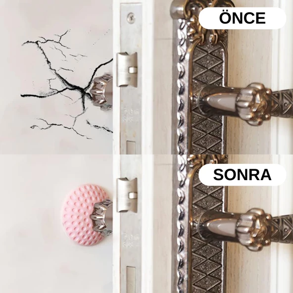 Kapı Kolu Stoperi 4lü Ped Seti Duvar Koruyucu Silikon Kapı Kolu Tamponu Darbe Önleyici - Resim 6