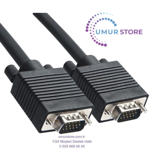 5m Ferrit Core EMI/RFI Filtreli VGA Monitör Kablosu ürün görseli 1