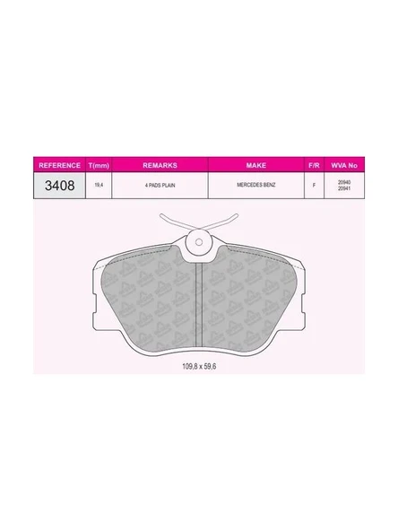 Ön Balata Mercedes W124 E Ser 96-96 442027 ürün görseli