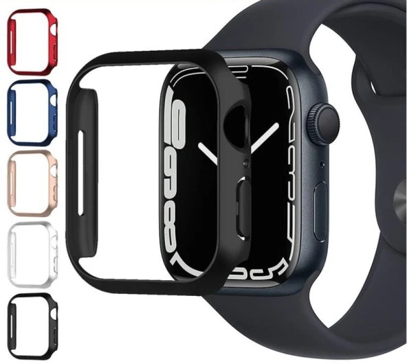 Apple Watch 7 Serisi 45mm Rubber Sert Plastik Kılıf Kapak