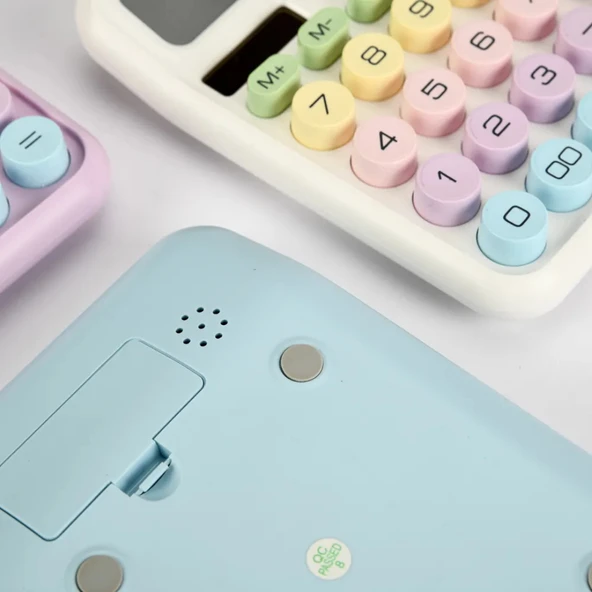 Renkli Tasarımlı Hesap Makinesi Büyük Ekranlı ve Sessiz Tuş Takımlı Pratik Masaüstü Ofis Hesap Makinesi Hafif ve Taşınabilir Günlük Kullanıma Uygun Hesaplama Cihazı - Resim 4