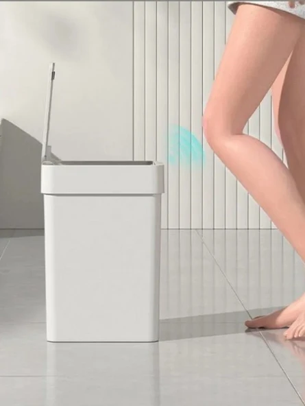 9Litre Sensörlü Otomatik Çöp Kovası Ofis Mutfak Banyo Balkon Akıllı Çöp Kovası - Resim 3