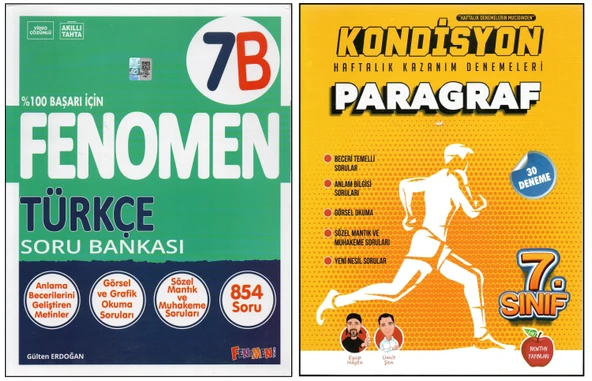 FENOMEN 7. SINIF 7B TÜRKÇE+NEWTON KONDİSYON PARAGRAF (2 KİTAP) ürün görseli 1