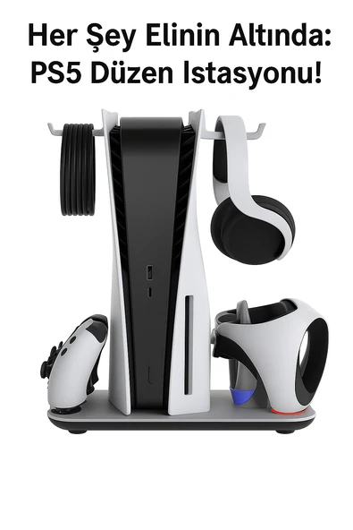 Ps5/ps5 Slim Uyumlu Multifonksiyonel Şarj Stand Soğutucu Fan