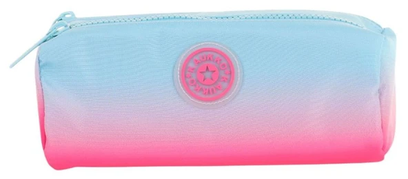 Kaukko İki Bölmeli Kız Çocuk Okul Kalem Çantası - Mavi Pembe - K2708 - Resim 2