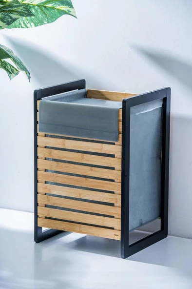 Acar Vika Bambu Çamaşır Sepeti JNW-07987