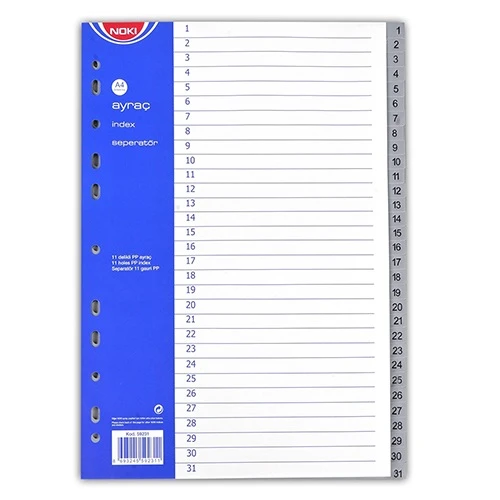 Noki Ayraç 1-31 Rakamlı - 3 adet ürün görseli 1