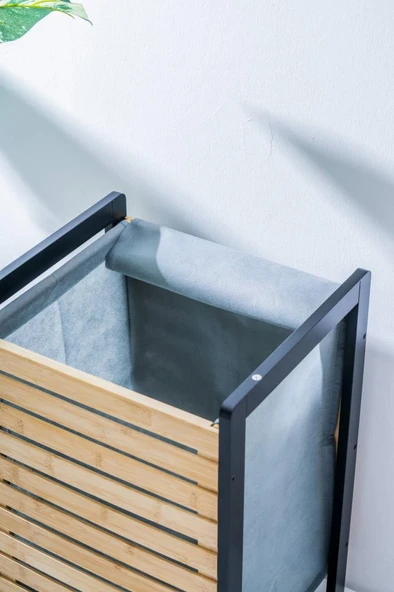 Acar Vika Bambu Çamaşır Sepeti JNW-07987 - 3