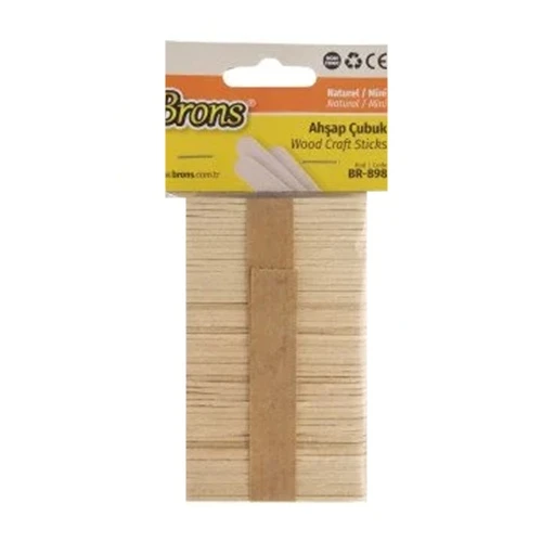 Brons Ahşap Çubuk Mini Renksiz 50Li - 2 paket ürün görseli 1