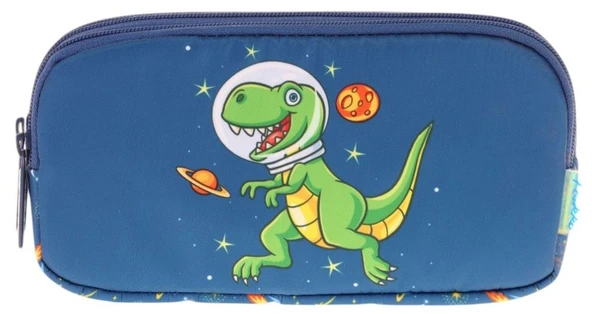 Kaukko Kids Lacivert Yeşil, Sevimli Dinazor, Erkek Çocuk Üç Gözlü Okul Kalem Çantası - L8252 - 2