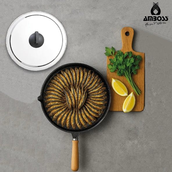 Fisher Kapaklı Döküm Granit Balık Tavası ürün görseli